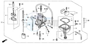 CR85RB drawing CARBURETOR