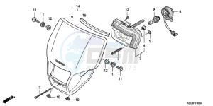 CRF250X9 Europe Direct - (ED / CMF) drawing HEADLIGHT