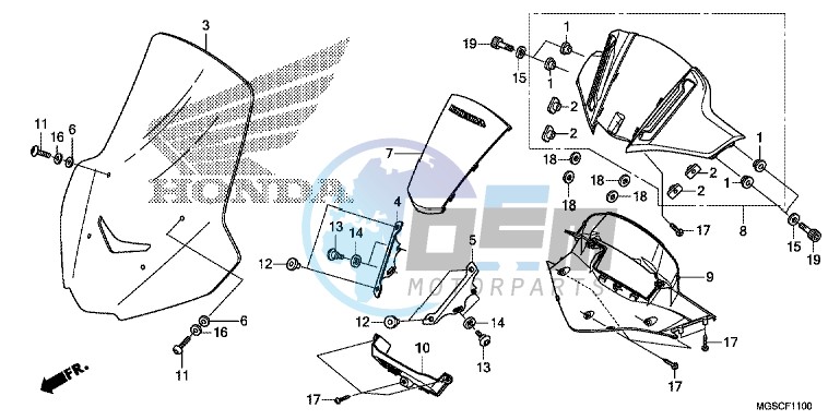 METER VISOR/ WINDSCREEN