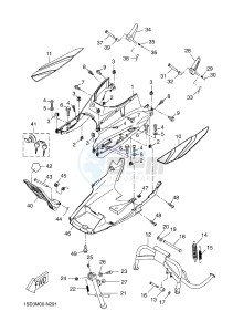 YPR400RA XMAX 400 ABS EVOLIS 400 ABS (1SDG) drawing STAND & FOOTREST