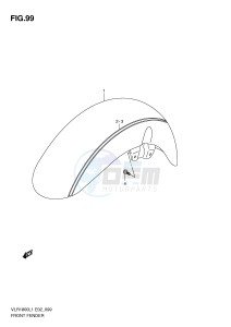 VLR1800 (E2) drawing FRONT FENDER (VLR1800TL1 E2)