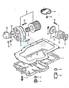 GSX750 (T-X) drawing OIL PUMP - OIL FILTER