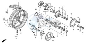 VFR800FI drawing REAR WHEEL