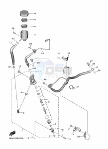 NIKEN GT MXT850D (B5B9) drawing REAR MASTER CYLINDER