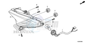 CBR250RF CBR250R Europe Direct - (ED) drawing TAILLIGHT