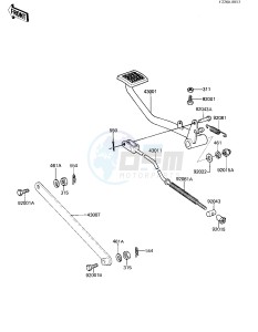 KZ 250 L [CSR BELT] (L1) [CSR BELT] drawing BRAKE PEDAL_TORQUE LINK