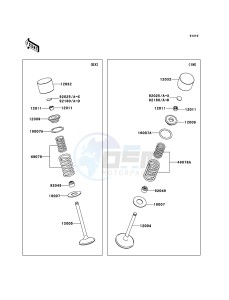 KFX450R KSF450B9F EU drawing Valve(s)