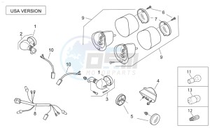 SR 50 H2O drawing Rear lights USA