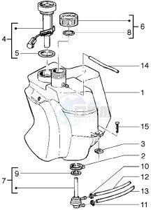 Liberty 125 drawing Fuel Tank