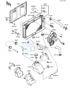 KSF 250 A [MOJAVE 250] (A1-A2) [MOJAVE 250] drawing RADIATOR_FAN_COOLANT TANK