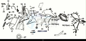 JET 14 125 LC ABS (XC12WX-EU) (E5) (M1) drawing FRONT COVER - INNER BOX