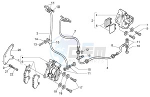 X8 200 drawing Brakes pipes - Calipers