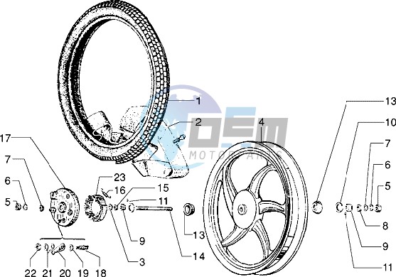 Alloy front wheel