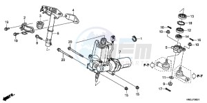 TRX500FPAD TRX500FPA ED drawing STEERING SHAFT (TRX500FPA)