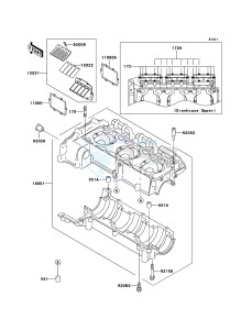 JET SKI 900 STX JT900-E2 FR drawing Crankcase