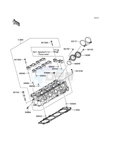 ZZR1400_ABS ZX1400FDFA FR GB XX (EU ME A(FRICA) drawing Cylinder Head