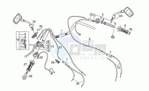 Nevada 750 drawing Handlebar - controls