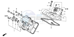 VTR1000SP VTR1000SP-2 drawing CYLINDER HEAD COVER