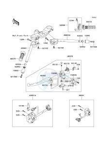 ZX 600 M [NINJA ZX-6RR] (M1) [NINJA ZX-6RR] drawing HANDLEBAR