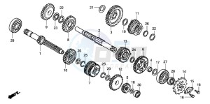 CR85R drawing TRANSMISSION