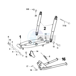 VOGUE V S2Y EU drawing REAR SHOCK AND STAND