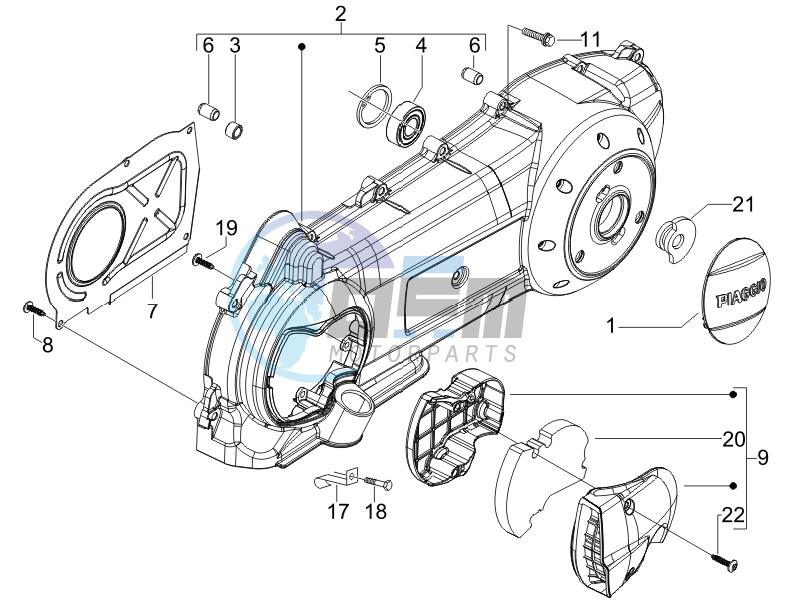 Crankcase cover - Crankcase cooling