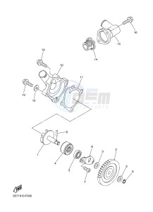 WR250X (32DP) drawing WATER PUMP