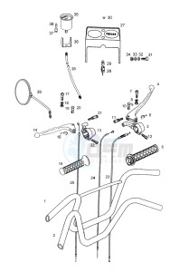 QUADRO_E-START 50 drawing Handlebar-control-speedometer