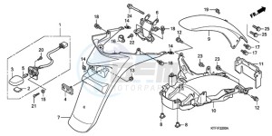 SH1259 E / 3E drawing REAR FENDER