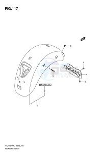 VLR1800 (E2) drawing REAR FENDER (VLR1800UFL1 E19)