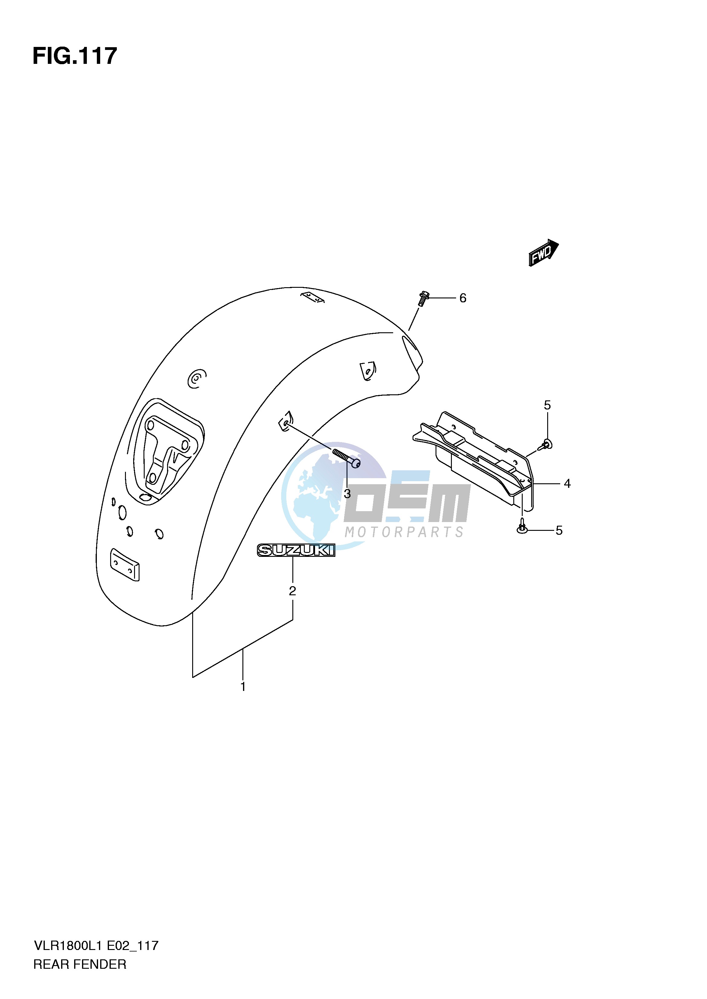 REAR FENDER (VLR1800UFL1 E19)