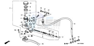 CB1000RAC drawing CLUTCH MASTER CYLINDER