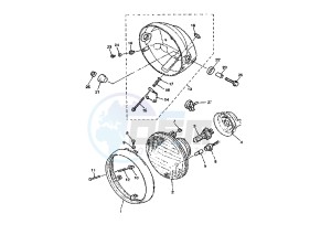 XJR 1300 drawing HEADLIGHT