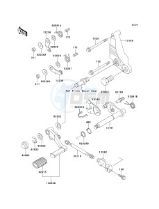 ZG 1000 A [CONCOURS] (A15-A19) [CONCOURS] drawing GEAR CHANGE MECHANISM