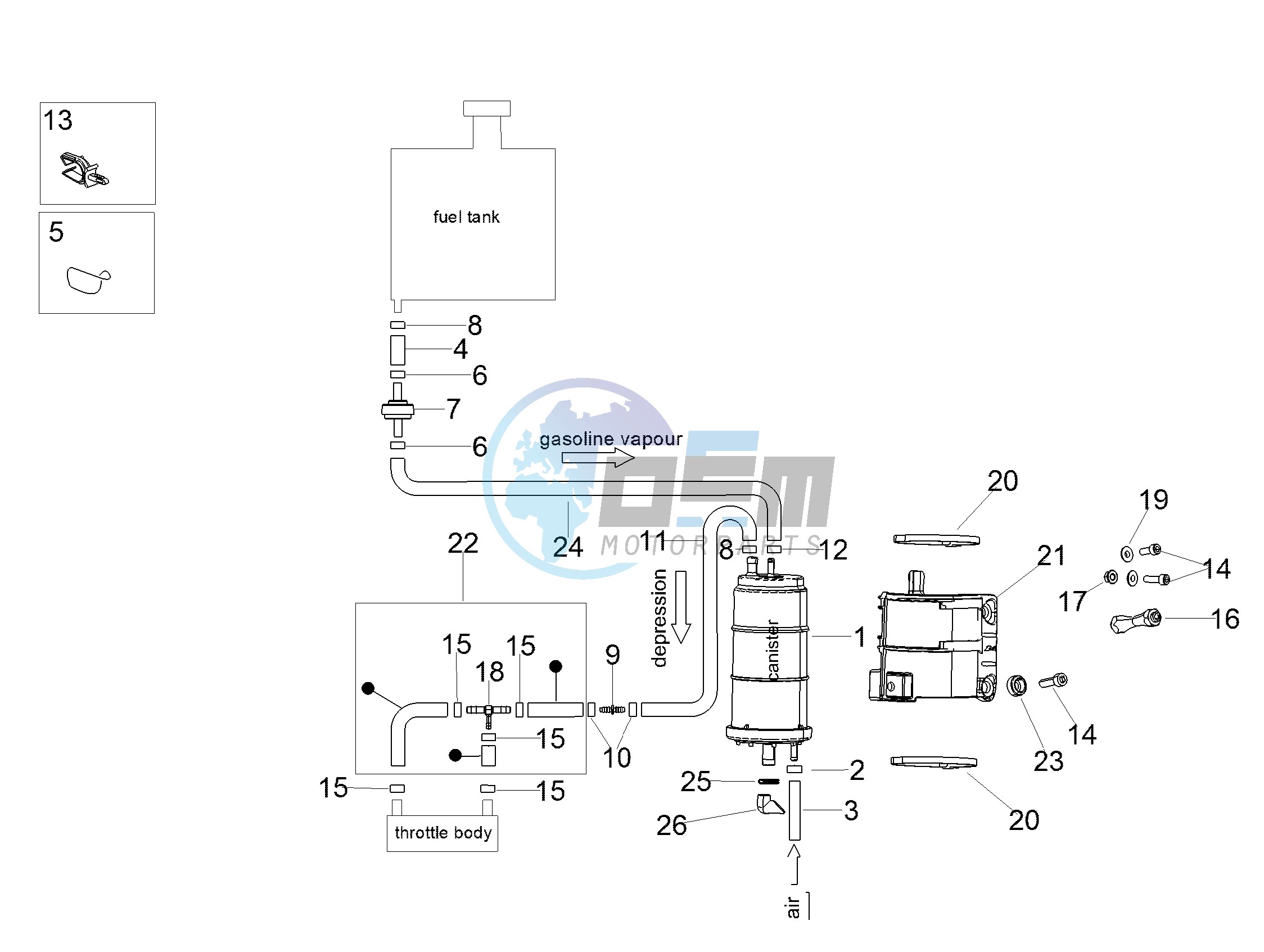 Fuel vapour recover system