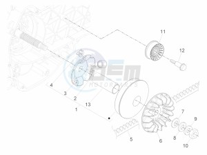 GTS 300 4T 4V IE ABS E3-E4 (NAFTA) drawing Driving pulley