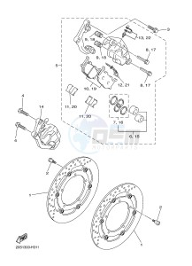 XJ6F 600 DIVERSION F CYPRUS drawing FRONT BRAKE CALIPER