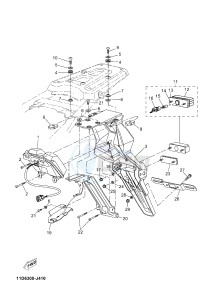 XTZ660Z TENERE (11D9) drawing TAILLIGHT