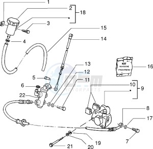 Typhoon 125 drawing Front brake cylinder-Brake caliper