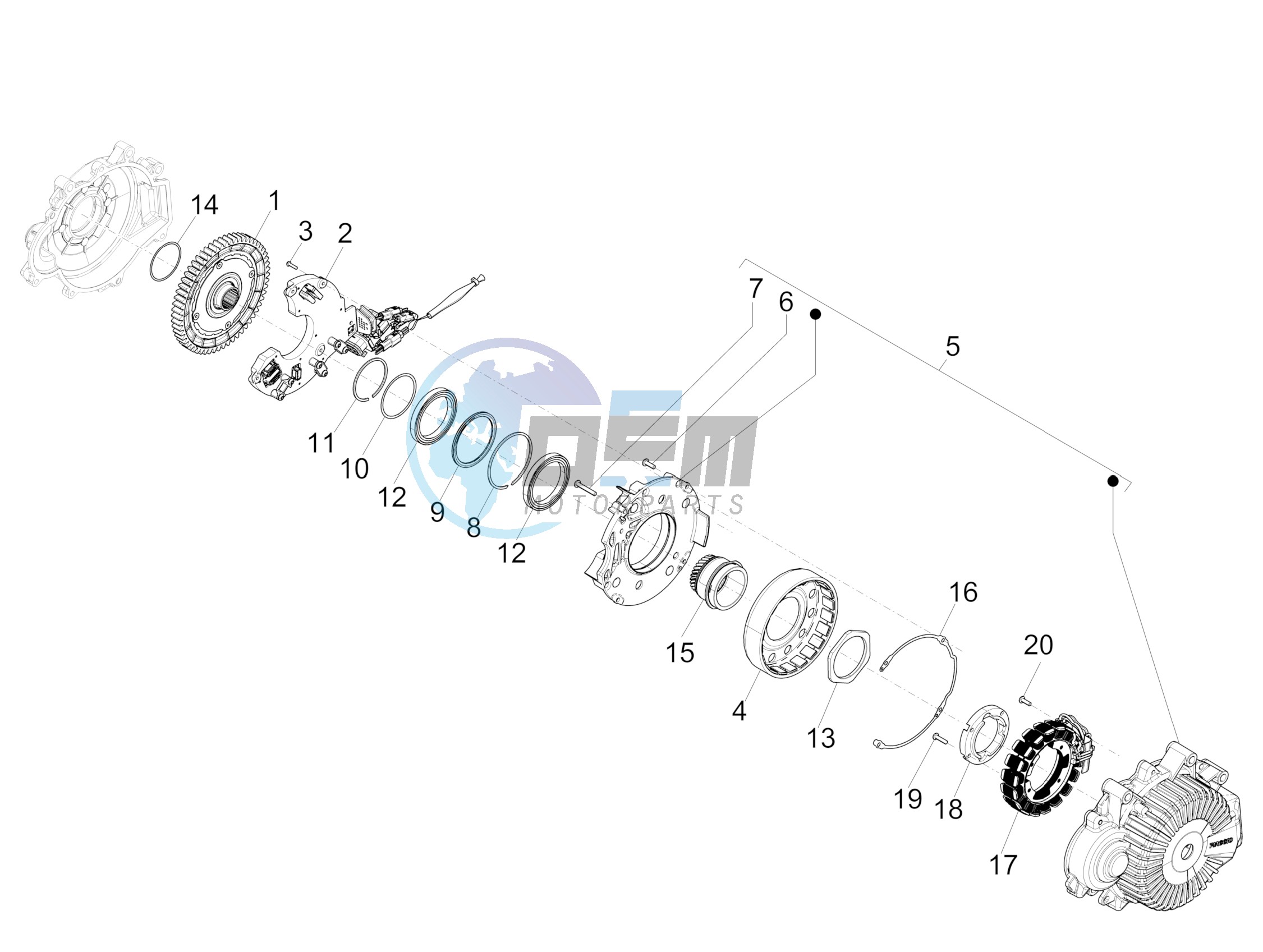 Flywheel magneto