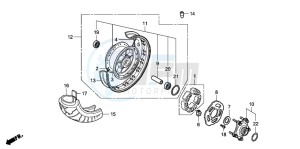 VT750C drawing REAR WHEEL