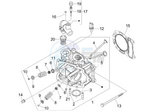 SR Max 125 drawing Cilinder head unit - Valve