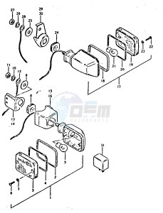 GSX750 (T-X) drawing TURN SIGNAL LAMP (E2, E21)