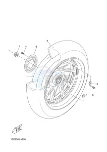 YP400RA X-MAX 400 ABS X-MAX (1SDE 1SDE 1SDE 1SDE) drawing REAR WHEEL