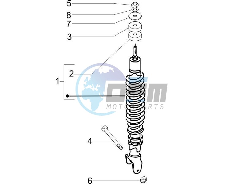 Rear suspension - Shock absorber/s