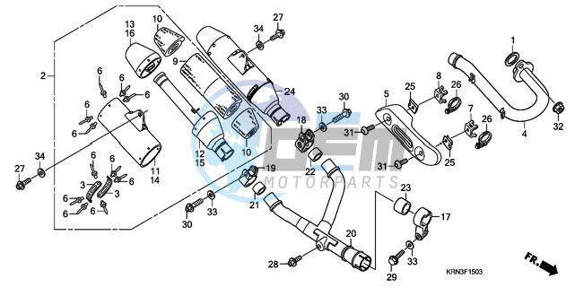 EXHAUST MUFFLER (CRF250R7/8/9)