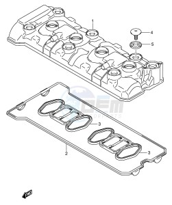 GSX-R600 (E2) drawing CYLINDER HEAD COVER