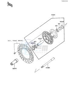 KX 250 D [KX250] (D2) [KX250] drawing FRONT HUB