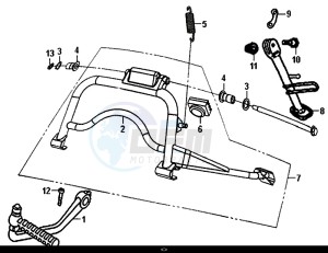 ALLO 50 (45 KM/H) (AJ05WA-EU) (L8-M0) drawing MAIN STAND KICK STARTER ARM