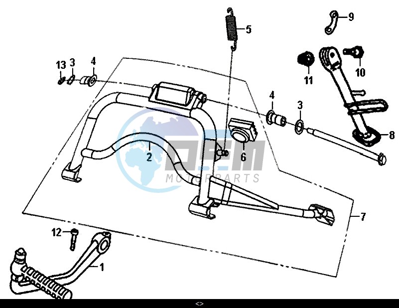 MAIN STAND KICK STARTER ARM